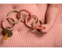 12 Anillas Cuelga Juguetes Rosa