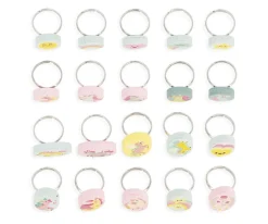 20 Anillos Ajustables de Unicornio