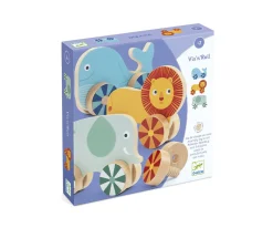 3 Animalitos con Ruedas de Madera