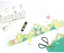 6 Coronas de Papel Folia White Crown