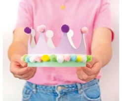 6 Coronas de Papel Folia White Crown