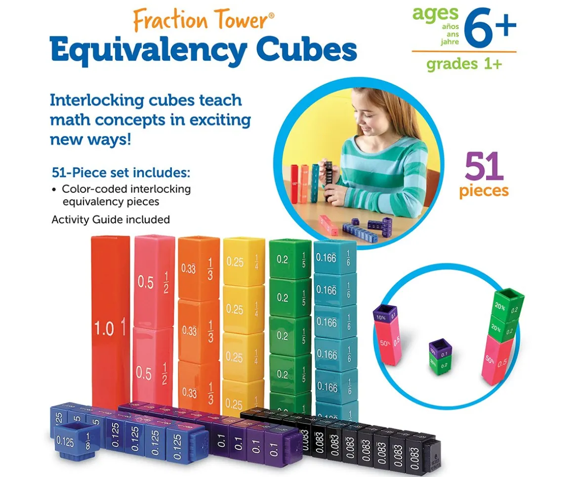 51 Cubos de Equivalencia Fraction Tower
