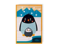 6 Cubos de Madera Animales