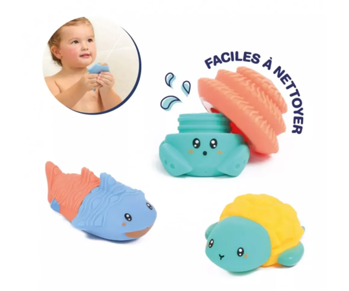 3 Juguetes de Baño Rociadores Agua