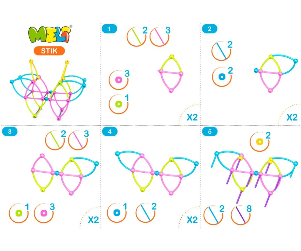 150 Piezas Stik Pastel