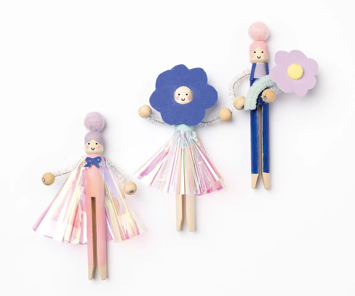 50 Pinzas de Madera Retro Natur