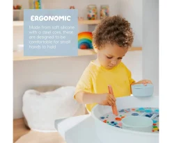 3 Pinzas Silicona Green