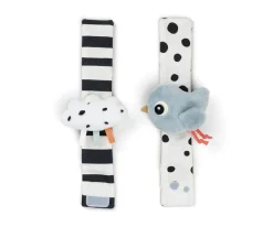 2 Pulseras Sonajero Happy Clouds Blue