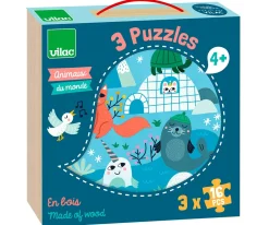 3 Puzzles Animales del mundo