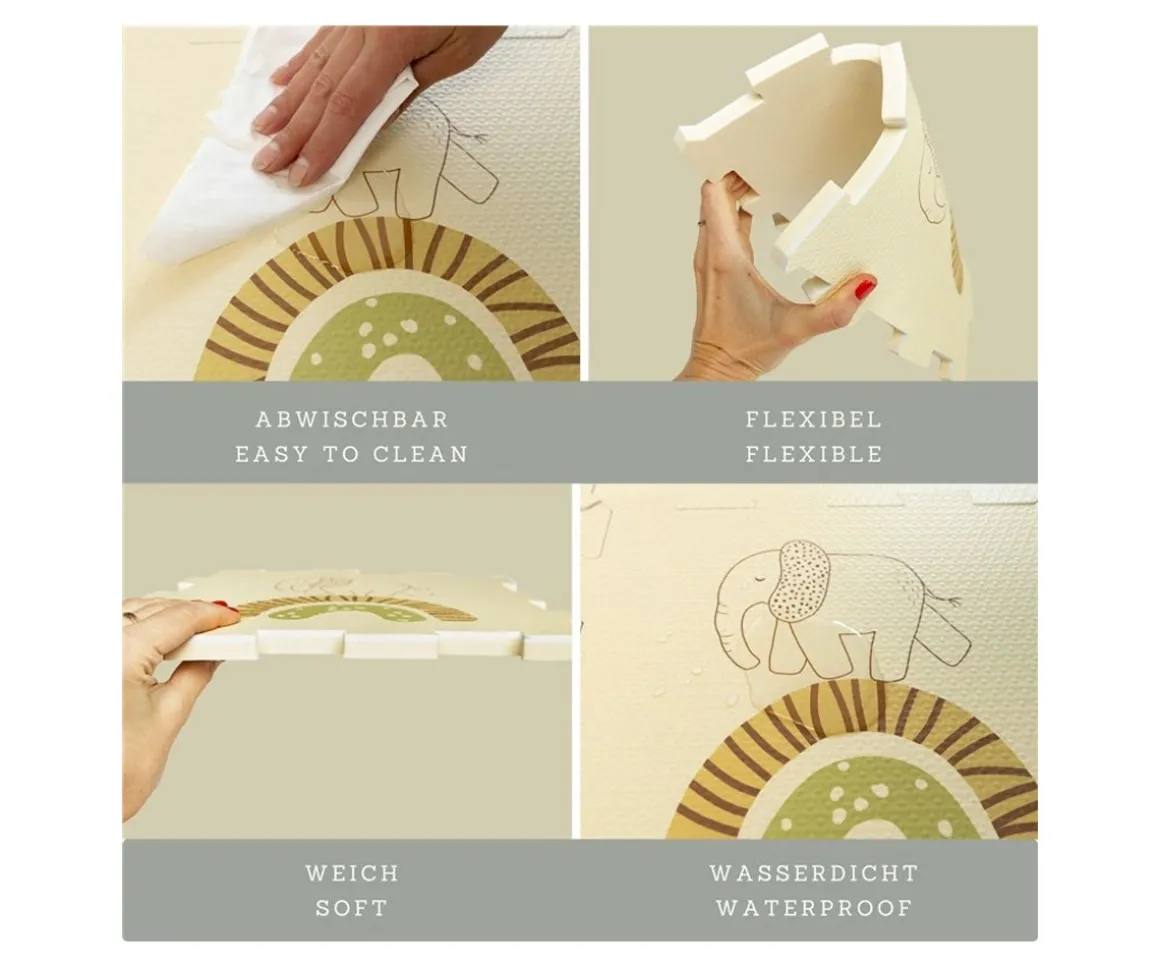 Alfombra Puzle Safari 90 x 90 cm