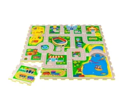 Alfombra Puzzle Ciudad 120 x 120 cm