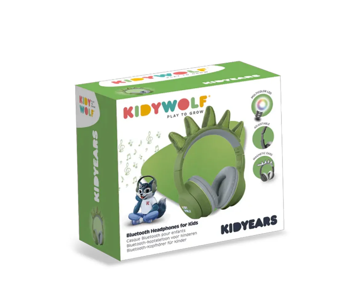 Auriculares KidyEars Infantiles con Orejas de Animal Dinosaurio