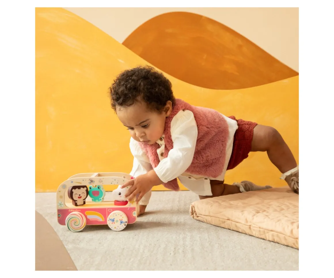 Autobús Mágico de Madera de Lena la Unicornio