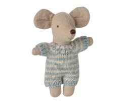 Bebé Ratón en Capazo Azul