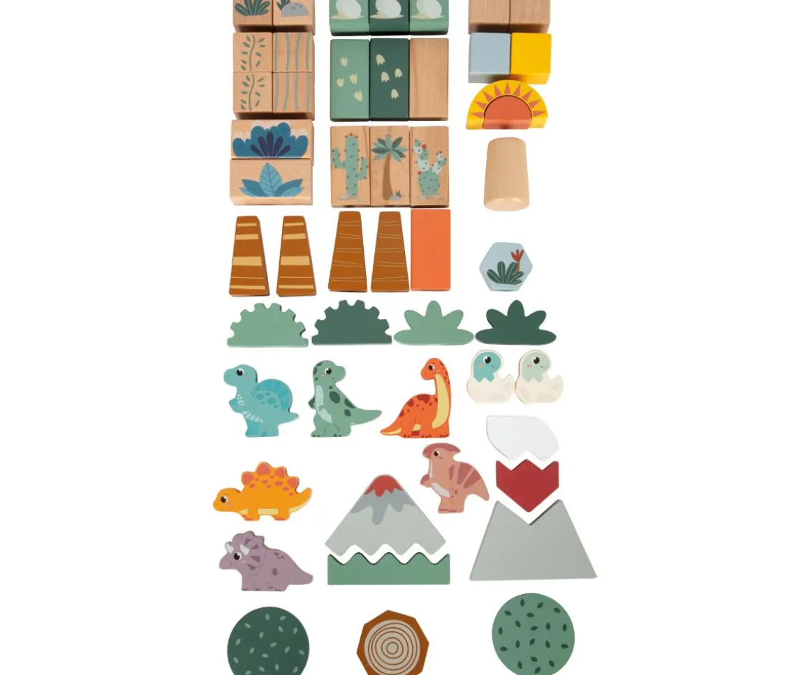 Bloques de Construcción de Madera Dino