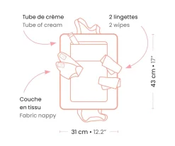 Bolso Cambiador Pink Peak Pomea para Muñecos