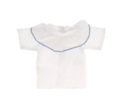 Camisa Cutie con Volante Plumeti Azul Celeste para Muñeco