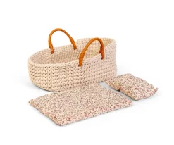 Capazo Moisés Mediano Croché para Muñecas