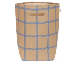 Cesta Almacenamiento Grande Vibes Brown Blue Windowpane