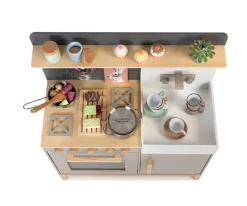 Cocina de Madera Linum Gris Cálido/Natural