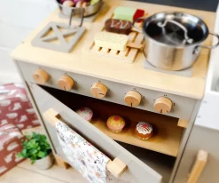 Cocina de Madera Linum Gris Cálido/Natural