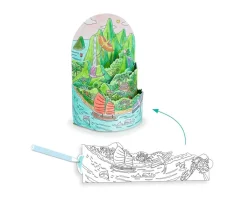 Colorear Diorama En La cima De La Isla