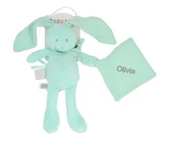 Conejito con Doudou Diabolo Mint Personalizable