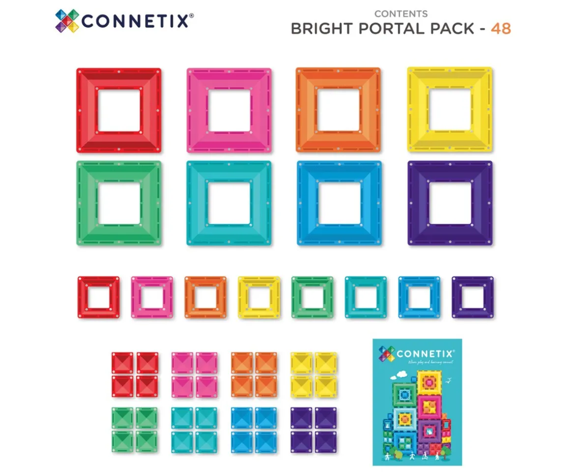 Construcción Connetix Bright Portal 48 piezas