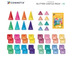 Construcción Connetix Glitter Castle 48 piezas