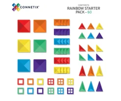 Construcción Connetix Rainbow Starter Pack 60 Piezas