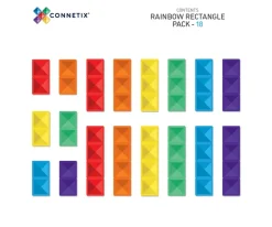 Construcción Connetix Rainbow Rectángulo 18 piezas