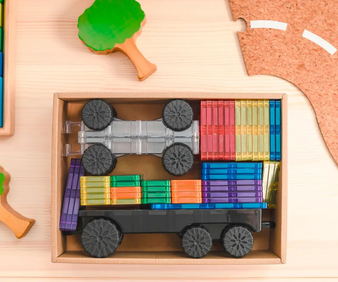 Construcción Connetix Transporte Rainbow 50 Piezas