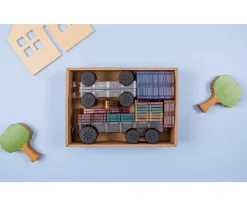 Construcción Connetix Transporte Pastel 50 Piezas