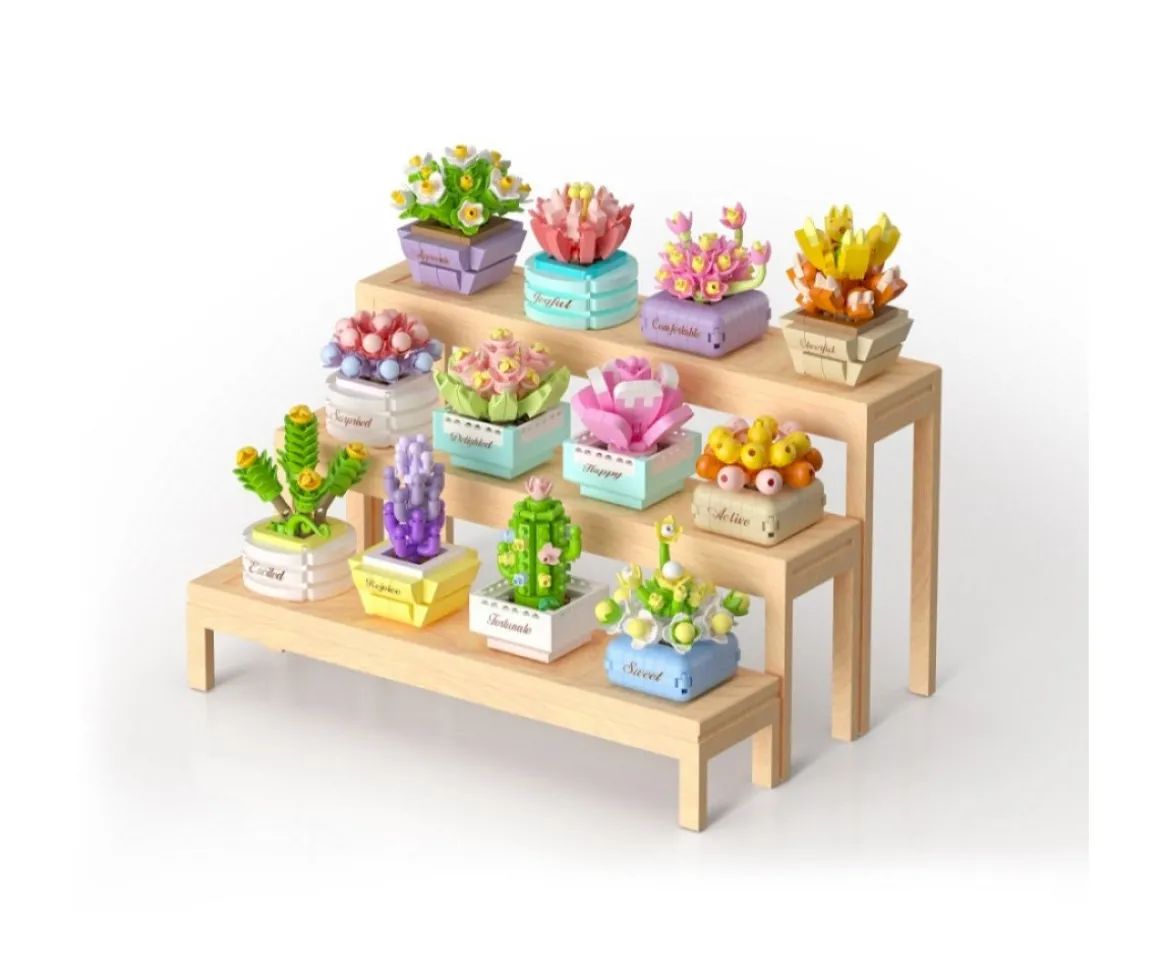 Construcción Mini KOCO Planta Suculenta Sedum 117 Piezas