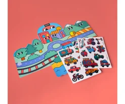 Desplegable de Pegatinas Reutilizables Omy Montessori ¡Vroom Vroom!