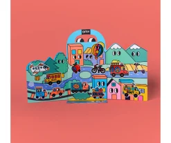 Desplegable de Pegatinas Reutilizables Omy Montessori ¡Vroom Vroom!