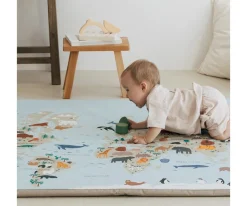 Enrollagateo Simple Estampado Mapa Mundi