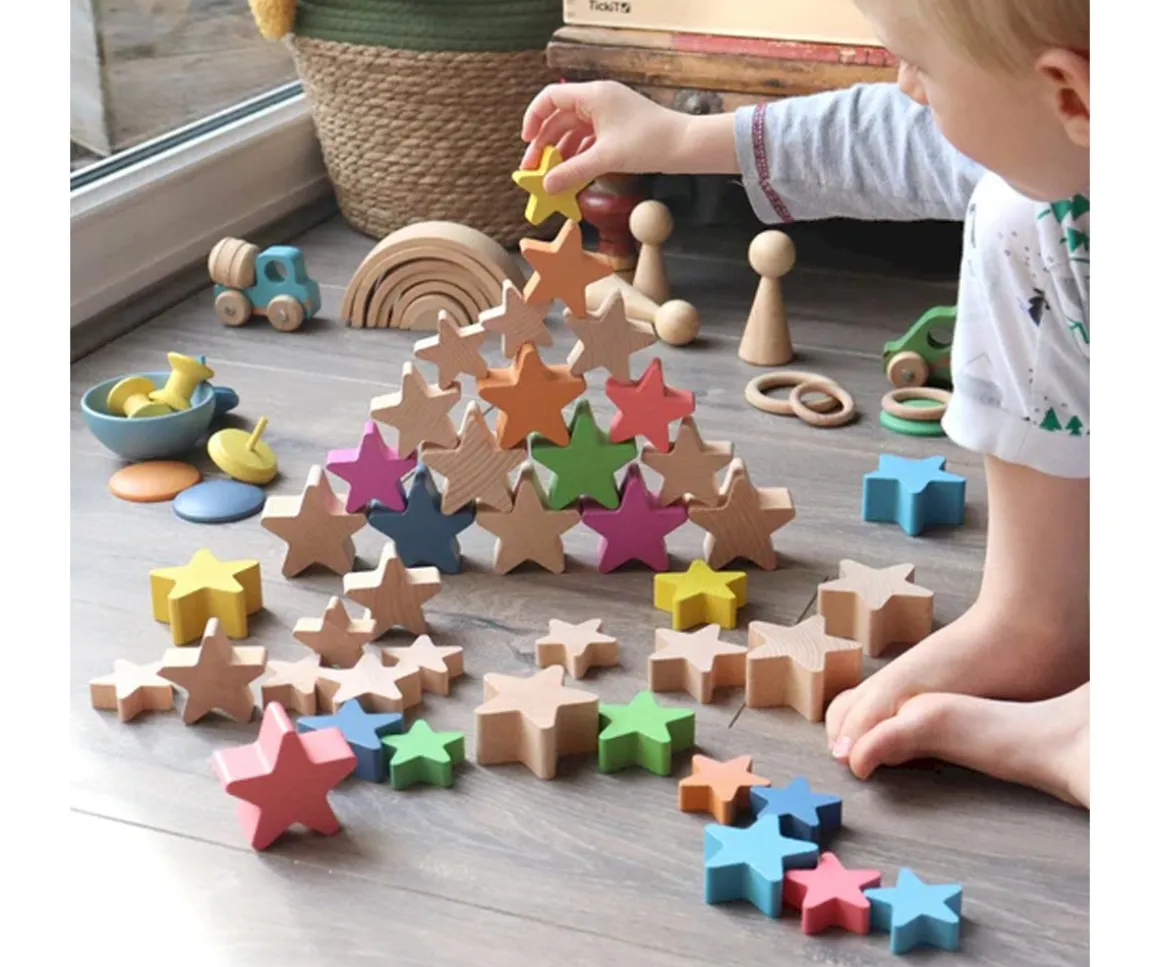 Estrellas Madera Natural