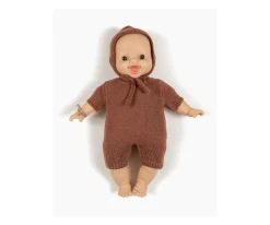 Gorro de Punto Jaspeado Élie Caramelo para Minikane Babies