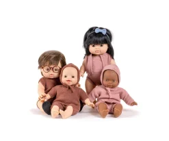 Gorro de Punto Jaspeado Élie Caramelo para Minikane Babies