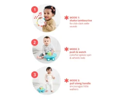 Juguete Arrastre Explore & More 3 en 1 Dino Musical