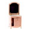 Lavabo Aparador con Espejo para Ratón Beige Oscuro