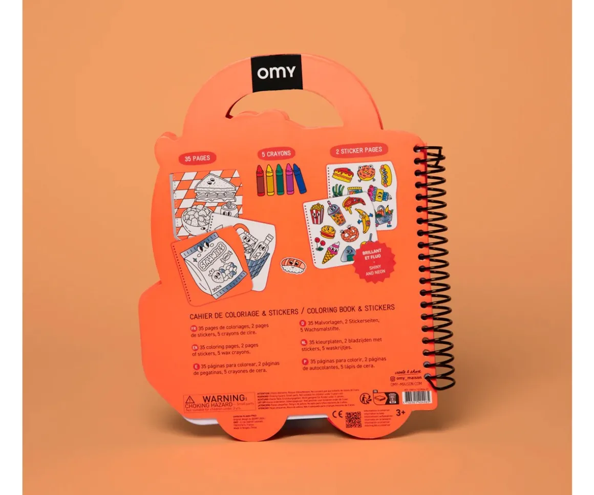 Libro OMY con Pinturas y Pegatinas Yummy