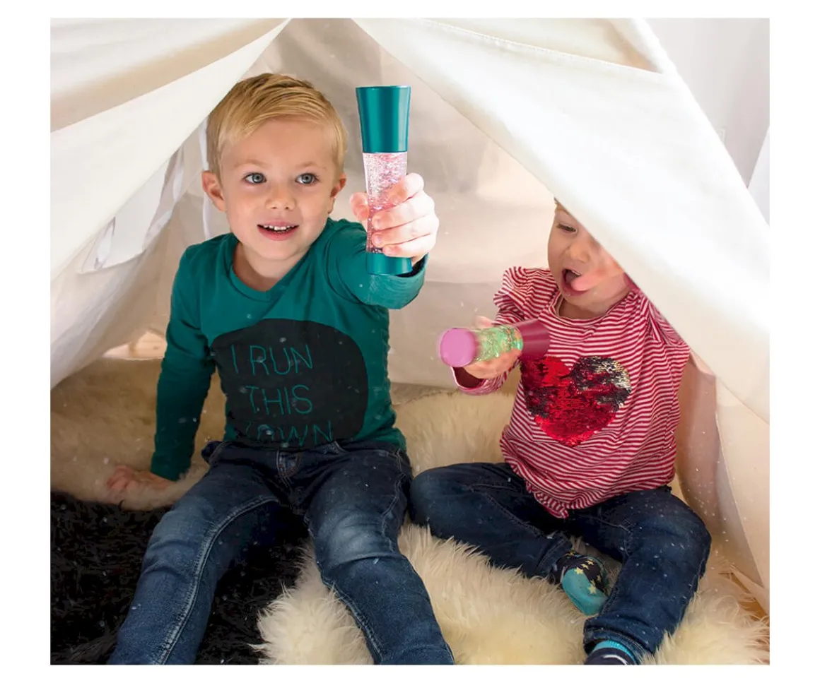 Lámpara Sensorial Purpurina con Luz Fucsia