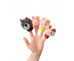 Marionetas de Dedo El Lobo y los 3 Cerditos