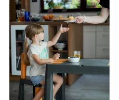 Mesa Multifunción Teggi Grafito/Mostaza