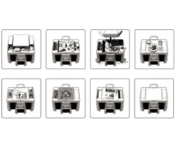 Mesa Multifunción Teggi Grafito/Mostaza