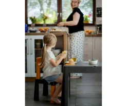 Mesa Multifunción Teggi Grafito/Mostaza