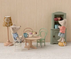 Mesita de Café Oval Ratón Natural Hermano/a Pequeños