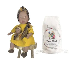 Muñeca Alika con Bebé Ocre